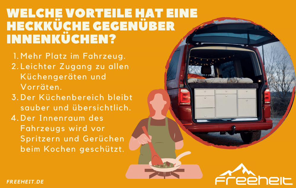 Welche Vorteile hat eine Wohnmobil Heckküche gegenüber Innenküchen?