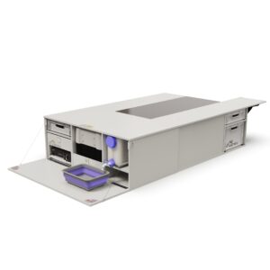 Campingbox Kastenwagen mit Kocherschublade und Dometic CFF35 Freeheit Kombiflex 2001