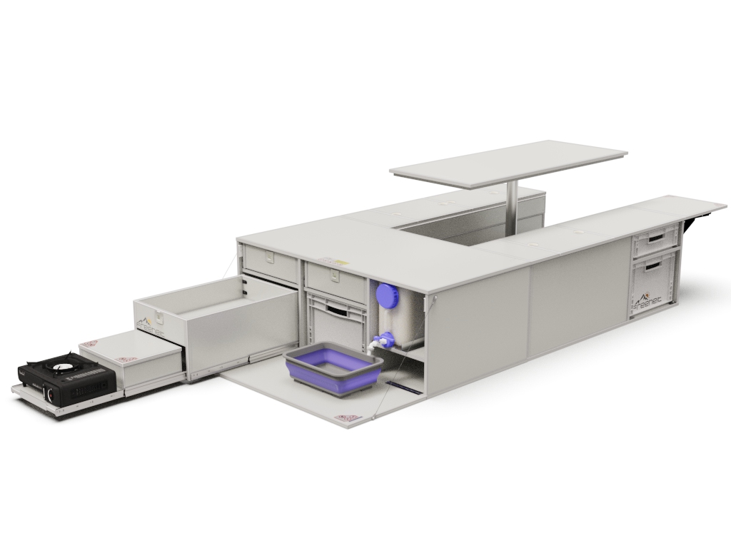 VW T6.1 Campingbox Detail mit Campingküche