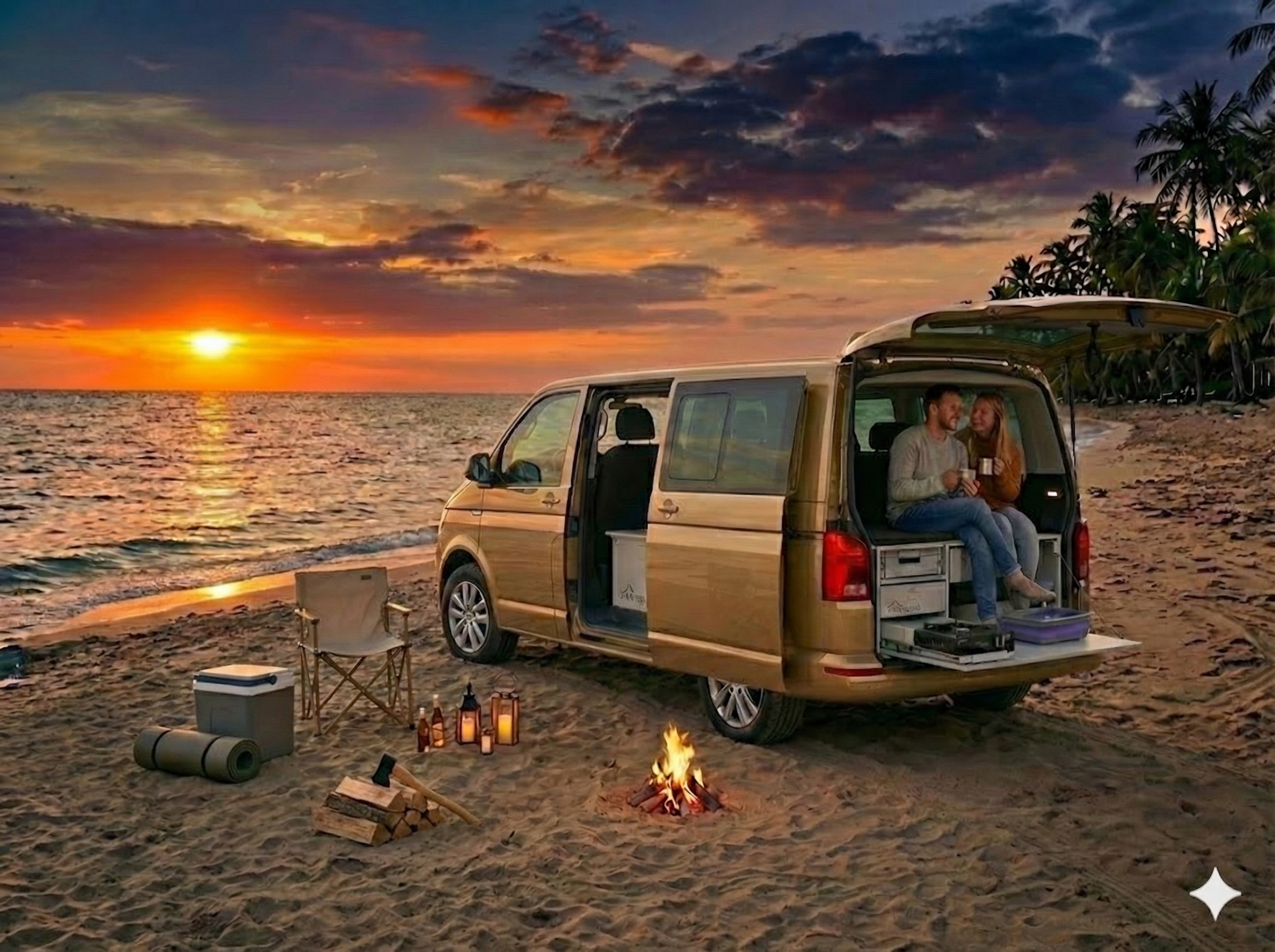 Herausnehmbares VW T6 Campingmodul für flexiblen Ausbau von Transporter und Multivan