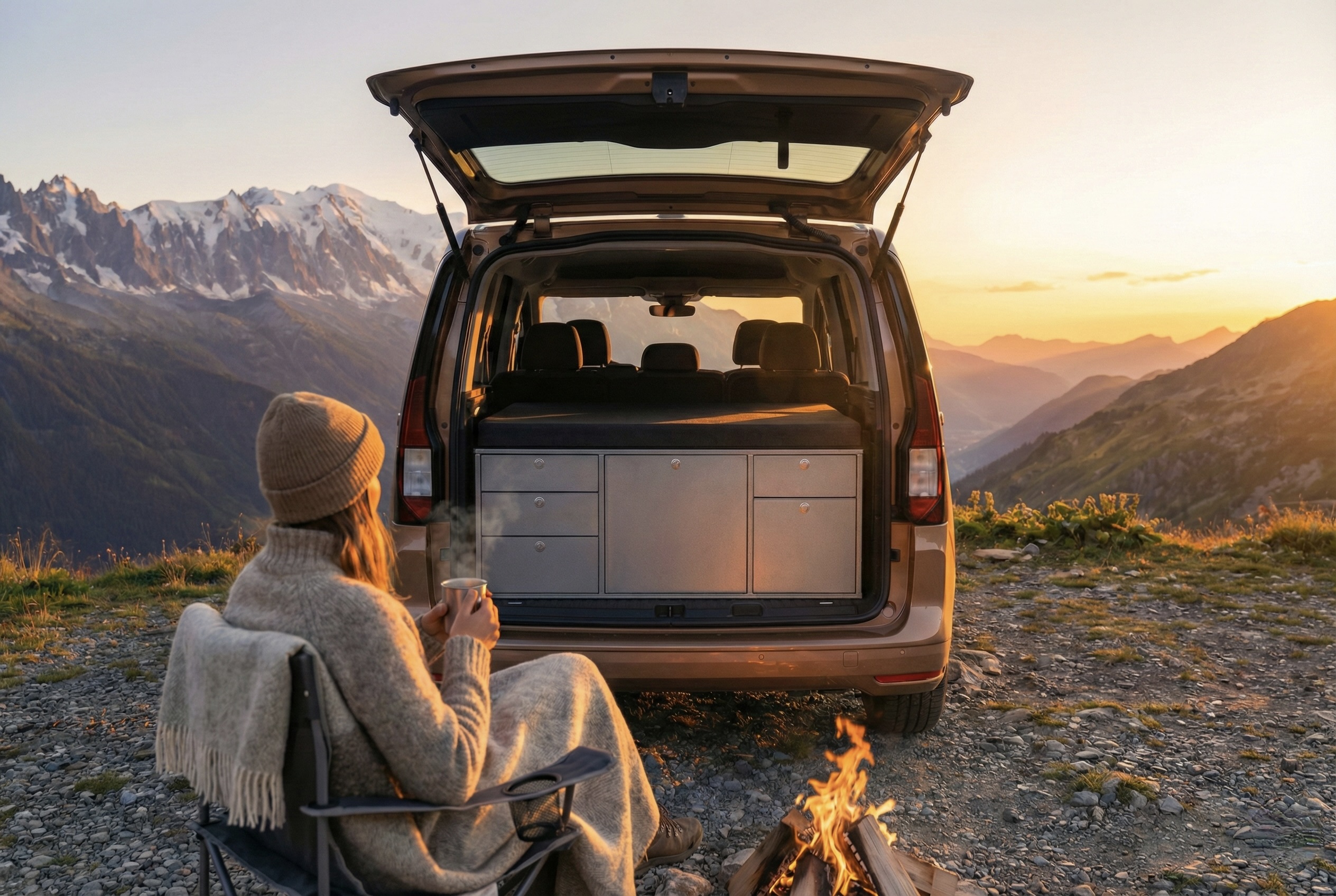 VW Caddy 5 Campingausbau flexibel und rückrüstbar