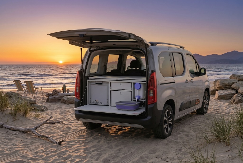 Citroen Berlingo 3 Campingmodul mit Bett und Stauraum von freeheit